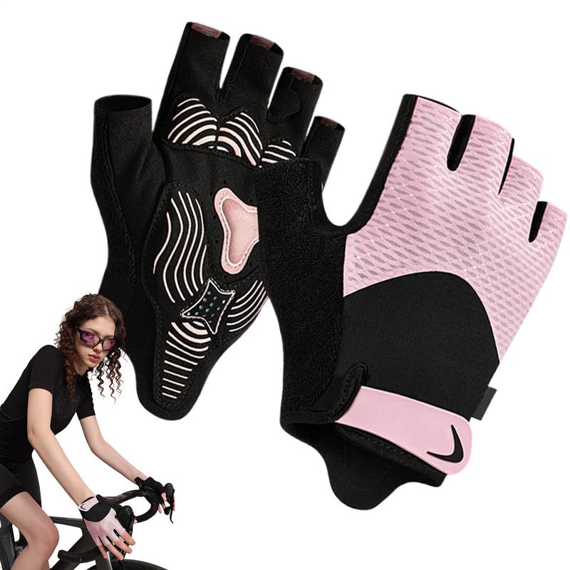 Cycling Hand Gear - ถุงมือขี่จักรยาน ถุงมือขี่ครึ่งนิ้ว อุปกรณ์ป้องกันมือกันลื่นสําหรับกิจกรรมกลางแจ้ง ป้องกันแสงแดด จักรยานครึ่งนิ้ว