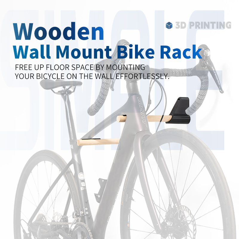 Cycling Gear Wall Mount - ที่แขวนจักรยานติดผนัง ชั้นวางจักรยานไม้เนื้อแข็งสำหรับจักรยานถนนและจักรยานเสือภูเขา