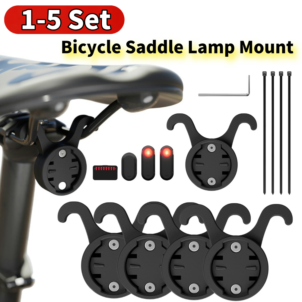 Bike Tail Light - 1-5 ชุดจักรยานอานโคมไฟกันกระแทกจักรยาน Seatpost Bracket Universal ไฟท้ายจักรยานอาน
