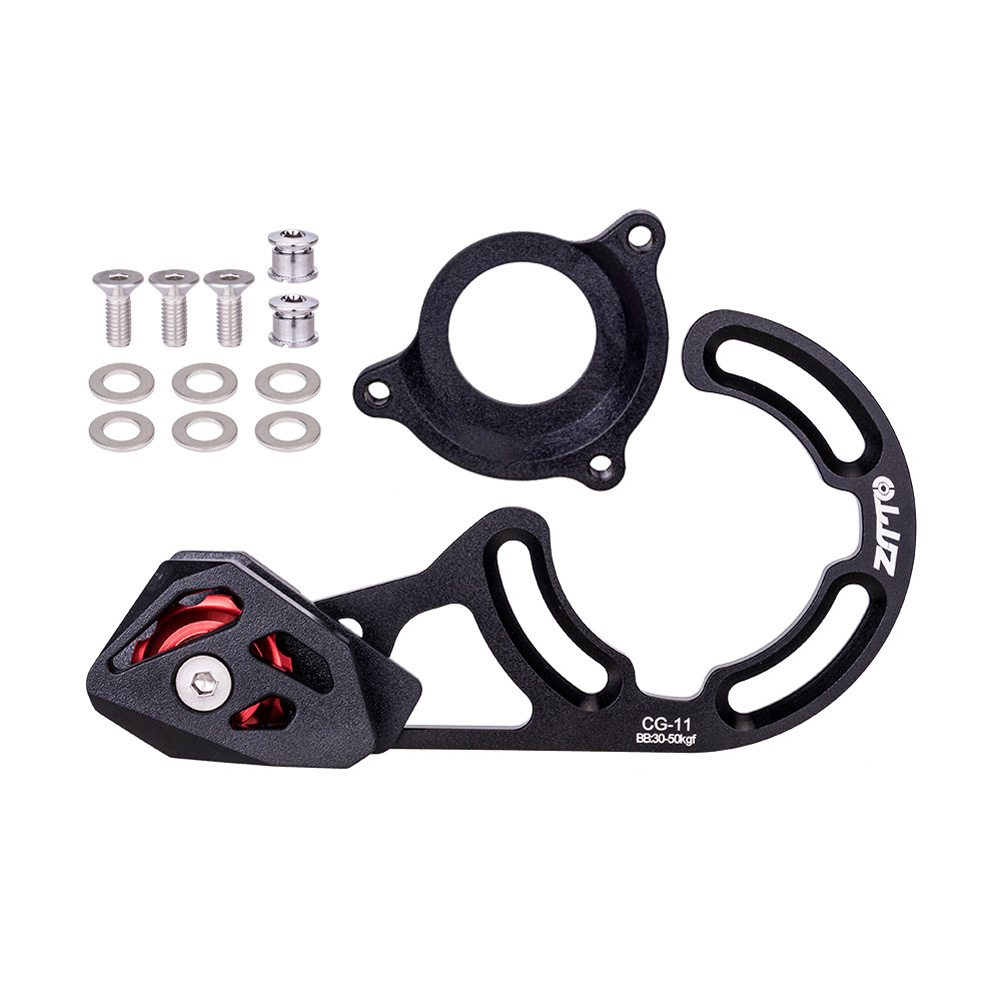 Cycling Gear Guide - ตัวนำโซ่จักรยานเสือภูเขาสีดำแบบดิสก์เดี่ยว DH 32T38T เหมาะสำหรับระบบเฟืองโซ่หน้าแบบชิ้นเดียว