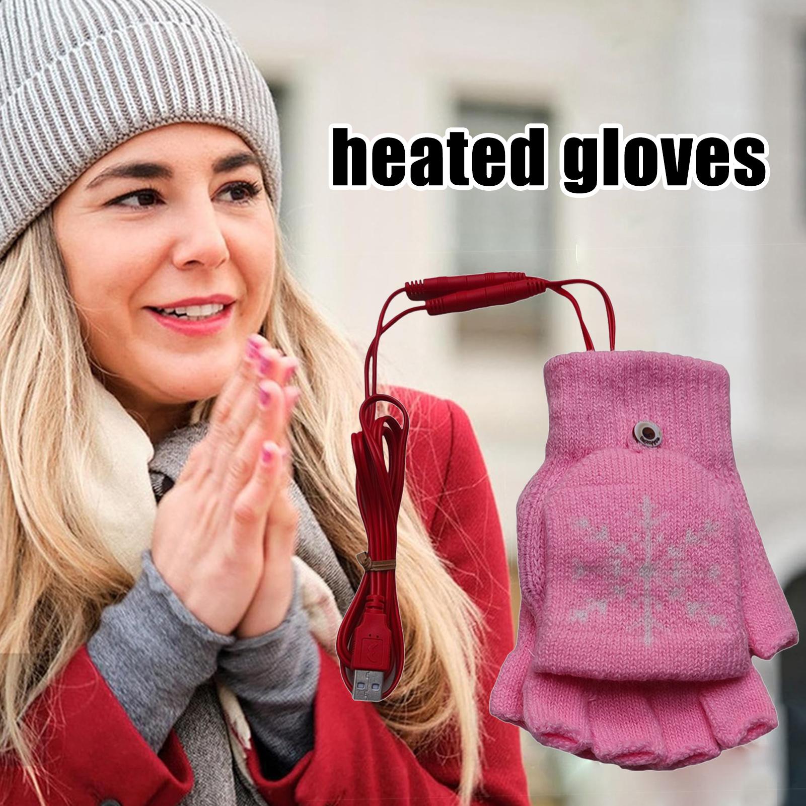 Cycling Hand Gear - ถุงมืออุ่นแบบไม่มีนิ้ว ถุงมืออุ่นแบบ USB สำหรับขี่มอเตอร์ไซค์ อุปกรณ์ฤดูหนาว ที่อุ่นมือ