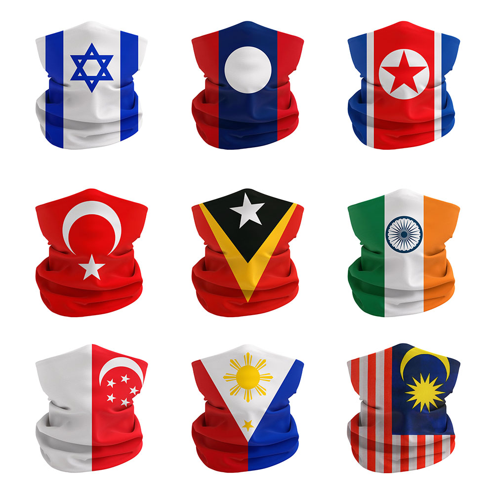 Philippines Cycling Gear - ธงชาติเอเชียพิมพ์ผ้าพันคออิสราเอลตุรกีสิงคโปร์ฟิลิปปินส์ผู้หญิงผู้ชายขี่จักรยานเดินป่าคอ Gaiter ไม่มีรอยต่อ Headwear