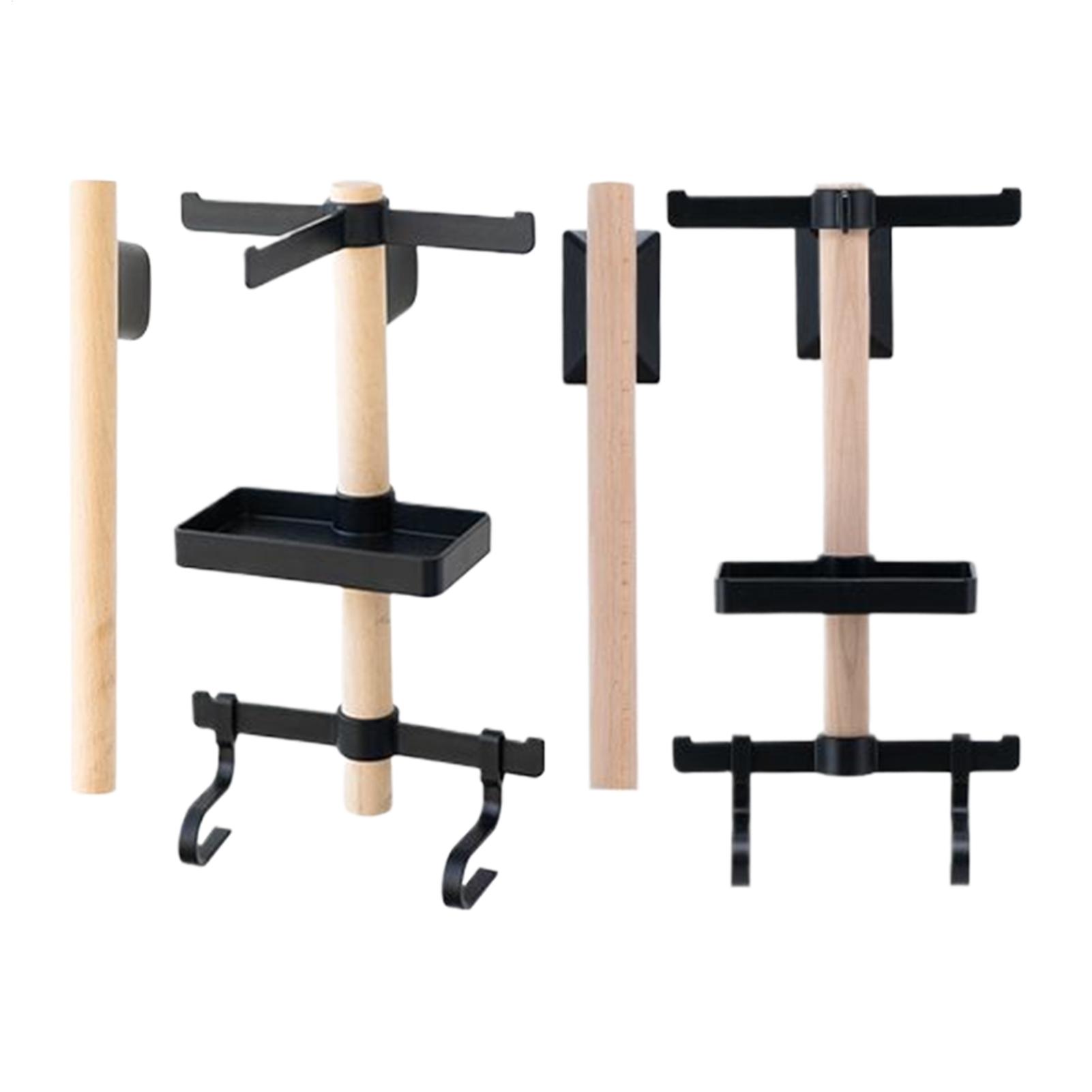 Cycling Gear Wall Mount - ชั้นวางจักรยานติดผนัง 1 ชุด ทำจากไม้บีช สำหรับแขวนอุปกรณ์จักรยาน ที่แขวนหมวกกันน็อค
