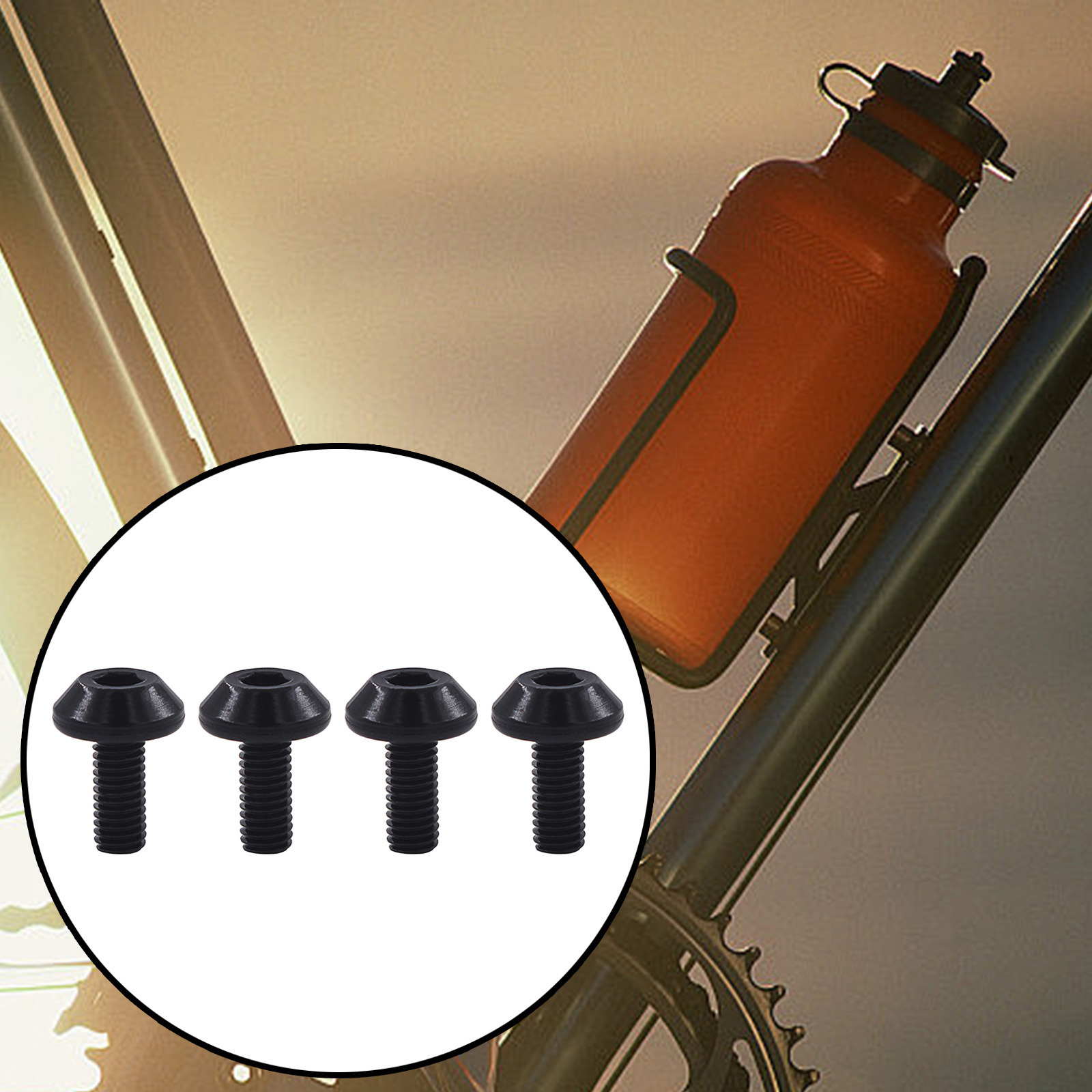 Xc Mtb Gear - 4 ชิ้นจักรยานน้ําขวดกรง Bolt ขี่จักรยานอุปกรณ์เสริมกาต้มน้ําอลูมิเนียม M5 สกรูจับจักรยานสําหรับ