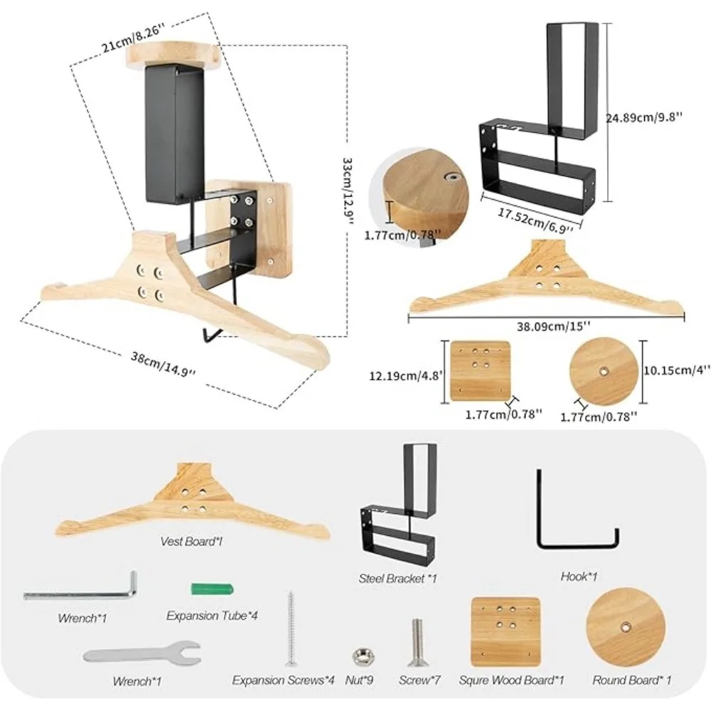 รถจักรยานยนต์ 1 ชิ้นไม้หมวกกัน - Cycling Gear Wall Mount บทวิจารณ์และราคา