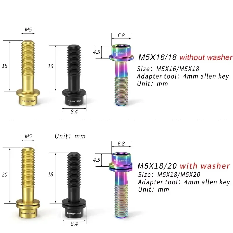 RISK จักรยานสกรูไทเทเนียม M5 * - Xc Mtb Gear บทวิจารณ์และราคา