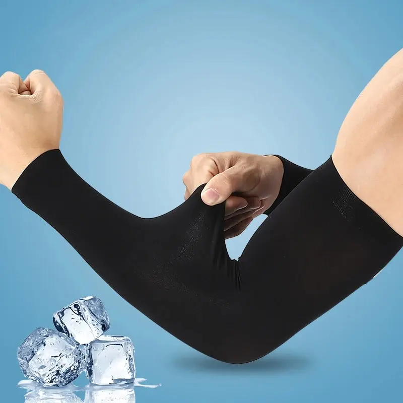 ผ้าไหมน้ําแข็งกีฬาแขนแขนขี่จัก - Cycling Arm Warmers บทวิจารณ์และราคา