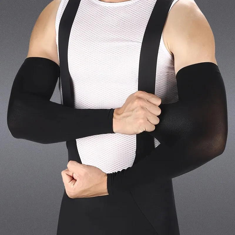ผ้าไหมน้ําแข็งกีฬาแขนแขนขี่จัก - Cycling Arm Warmers บทวิจารณ์และราคา