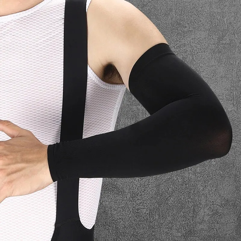 ผ้าไหมน้ําแข็งกีฬาแขนแขนขี่จัก - Cycling Arm Warmers บทวิจารณ์และราคา