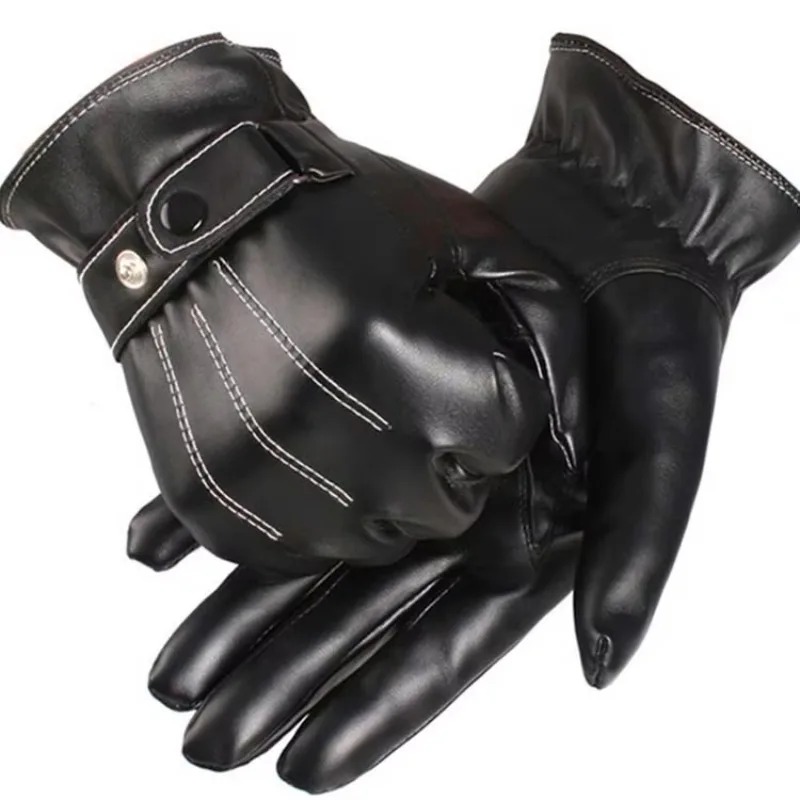 ถุงมือผู้ชายหนัง PU กำมะหยี่บุ - Cycling Hand Gear บทวิจารณ์และราคา